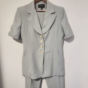 Vintage business look set jacket and pants size 14 modifies gray